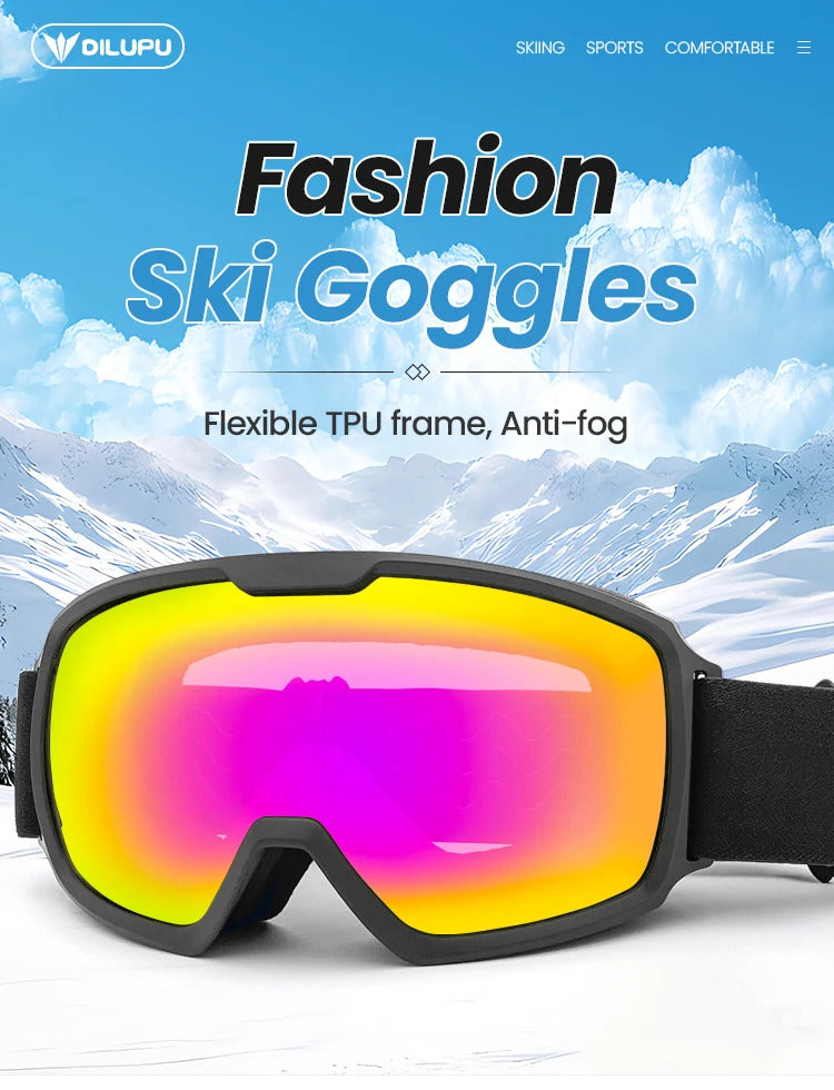 WORLUX UV400 ski goggles with anti-fog UV400 lens for snowboarding - image 14
