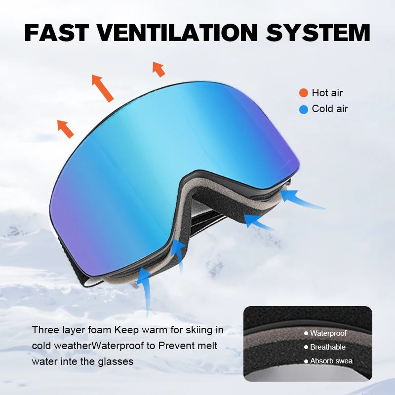 WORLUX ski goggles with magnetic lens for snowboarding - image 17