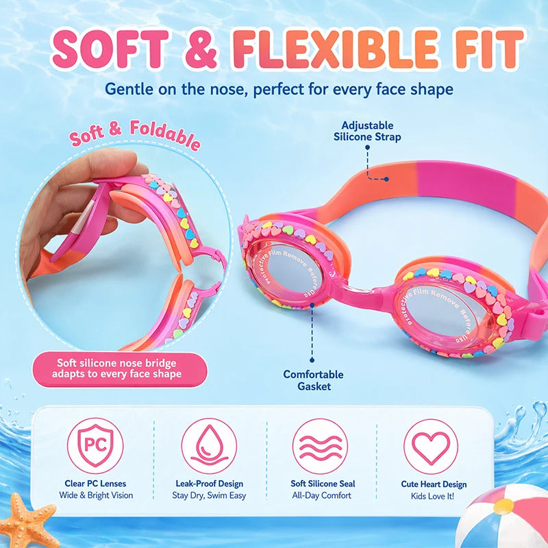 WORLUX kids anti-fog swim goggles for pool training - image 3