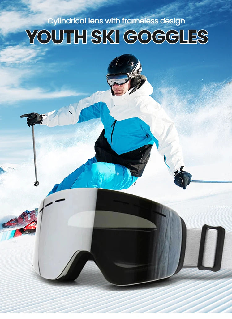 WORLUX UV400 ski goggles with anti-fog UV400 lens for snowboarding - image 12