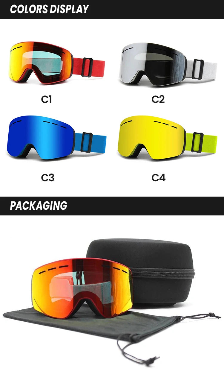 WORLUX UV400 ski goggles with anti-fog UV400 lens for snowboarding - image 18