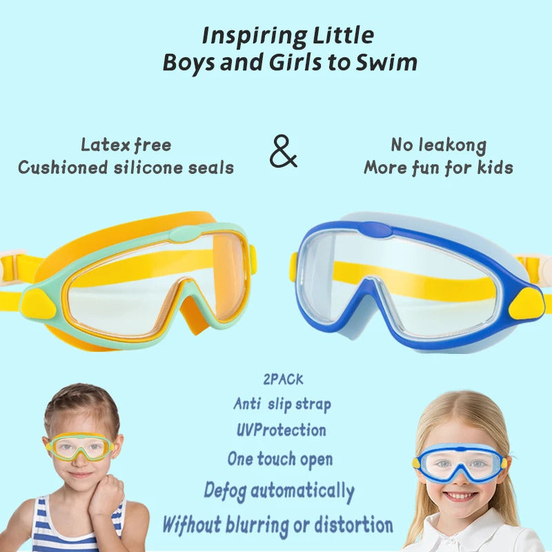WORLUX kids anti-fog swim goggles for pool training - image 6