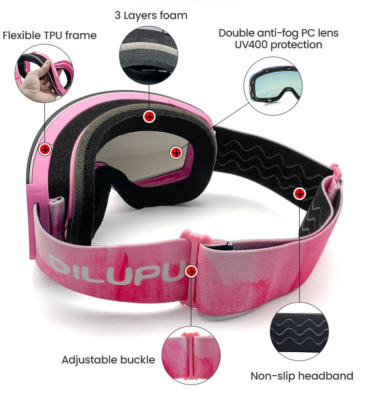 WORLUX ski goggles with magnetic lens for snowboarding - image 5