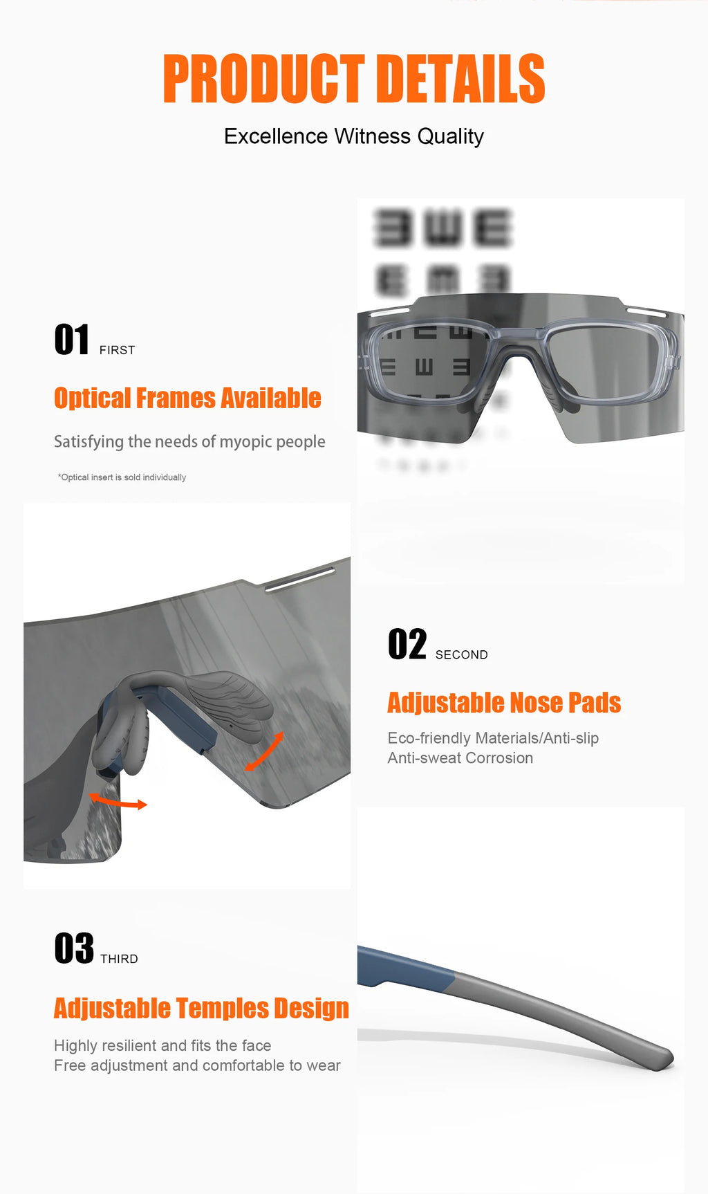 WORLUX KC03-06-C2 sports sunglasses with polarized mirrored lens for cycling and running - image 18