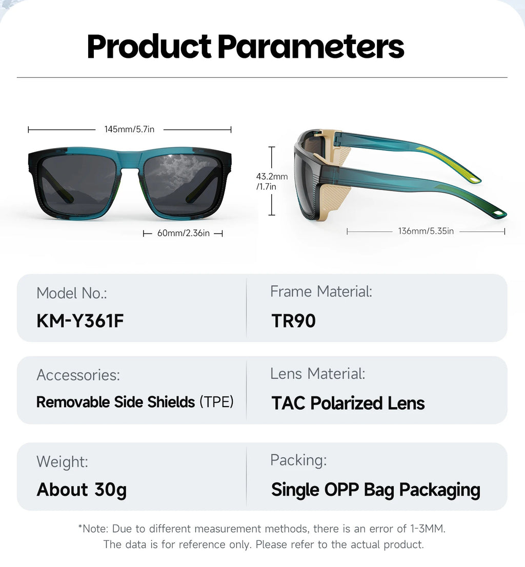 WORLUX KM-Y361F-C6 sports sunglasses with polarized mirrored lens for fishing and baseball - image 18