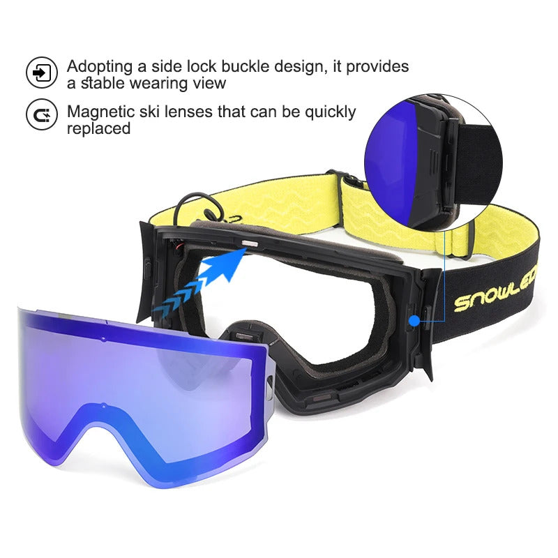 WORLUX ski goggles with magnetic lens for snowboarding - image 13