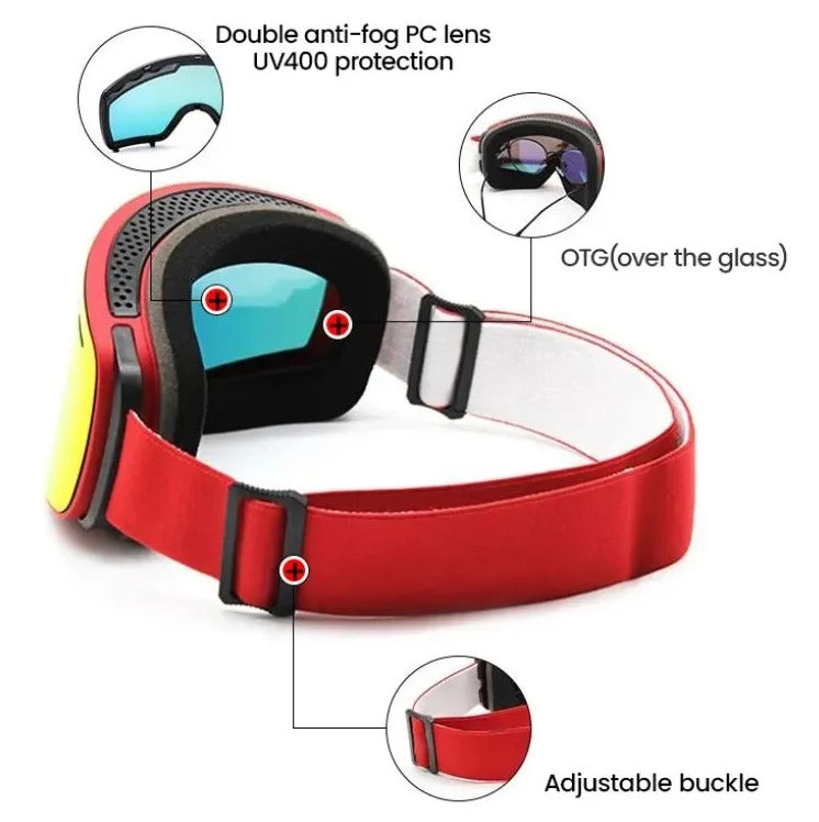 WORLUX UV400 ski goggles with anti-fog UV400 lens for snowboarding - image 4