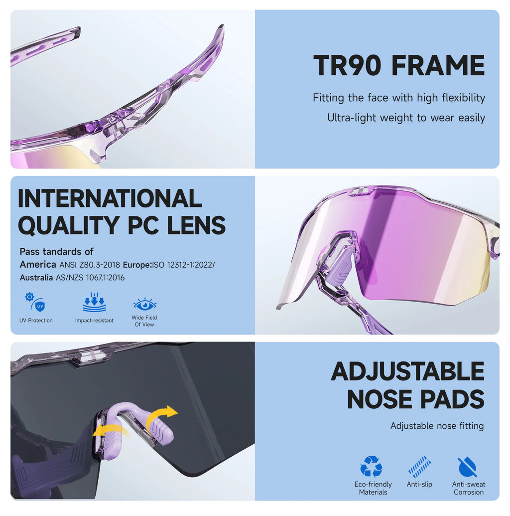 WORLUX JDS2149Y131-C5 sports sunglasses with polarized mirrored lens for cycling and running - image 16