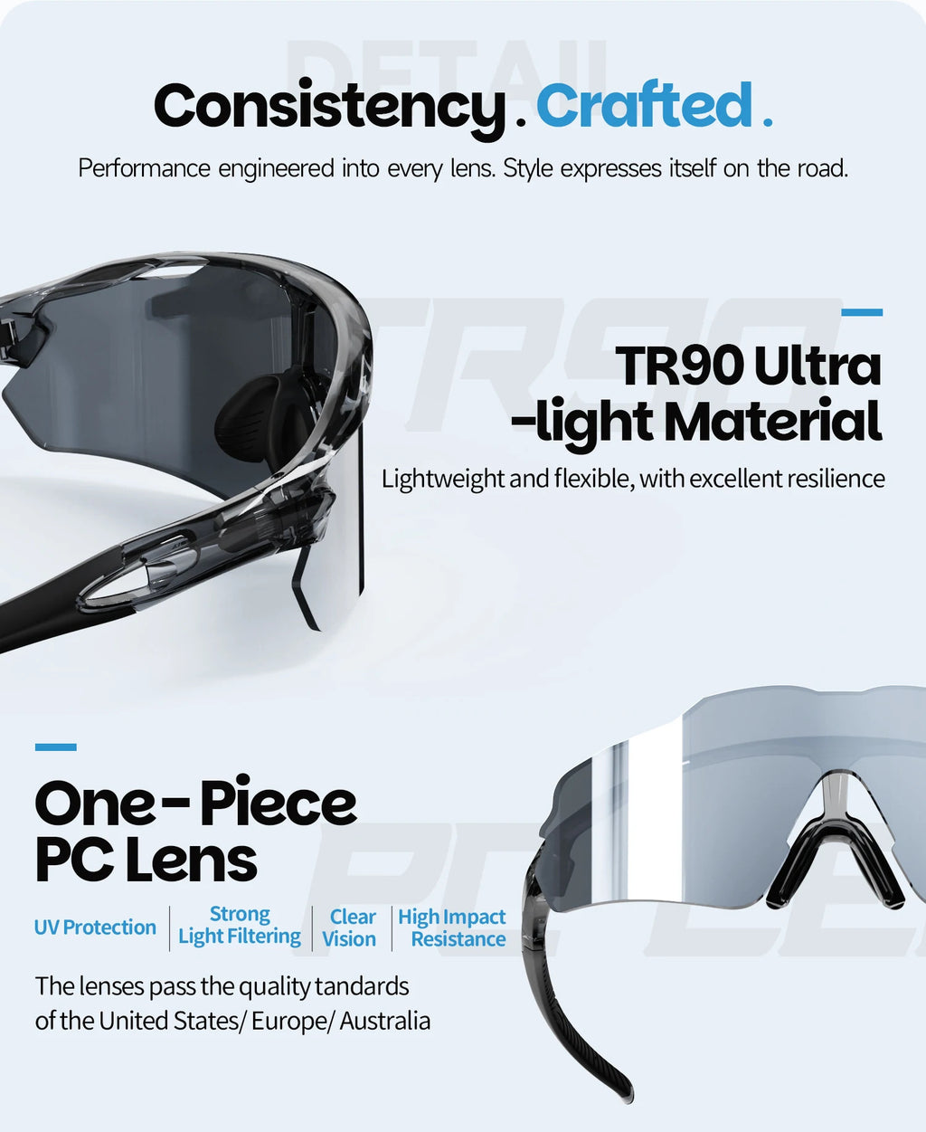 WORLUX sports sunglasses with UV400 mirrored lens for cycling and running - image 15