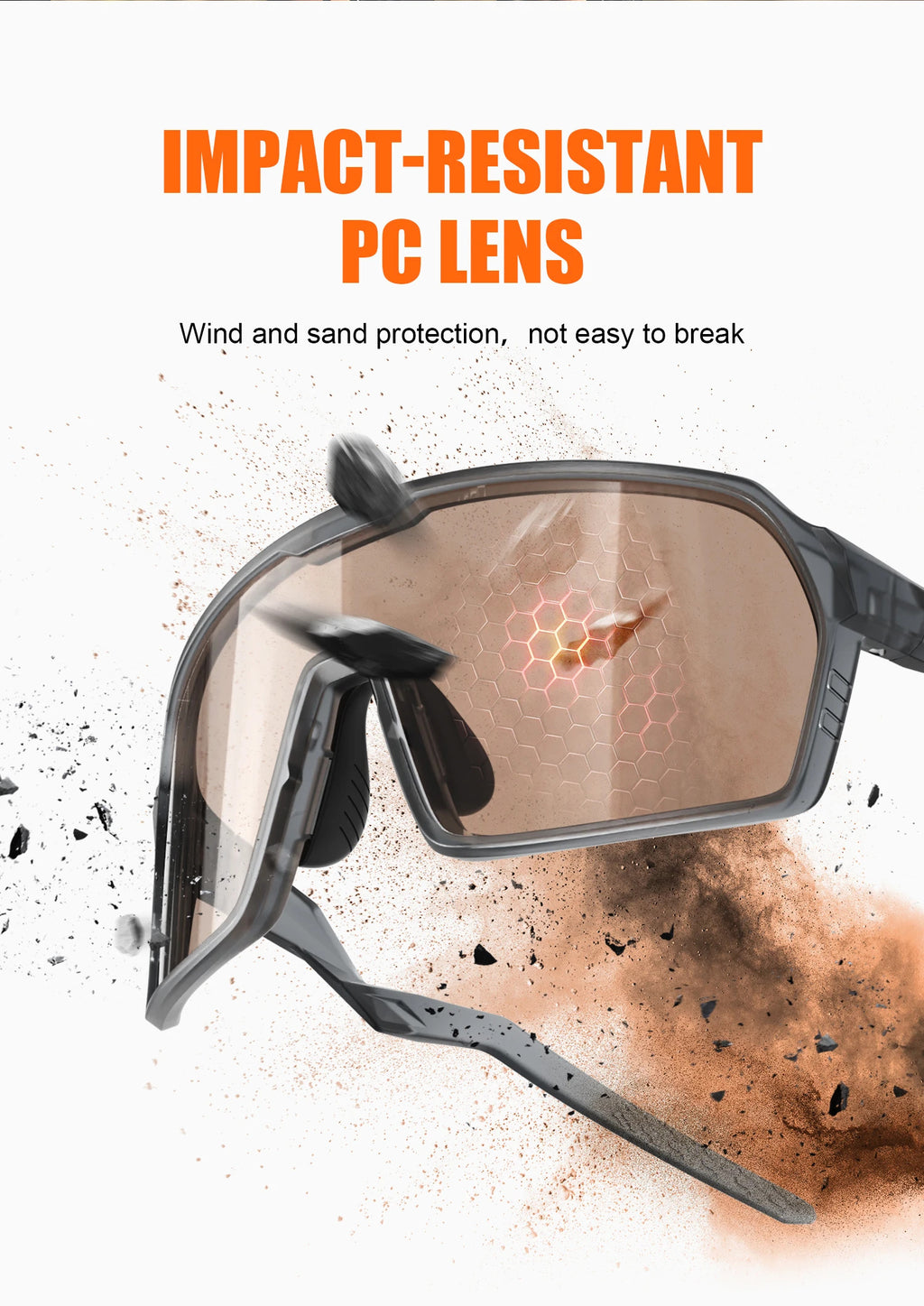 WORLUX KN-Y262-C6 sports sunglasses with polarized UV400 lens for cycling and running - image 20