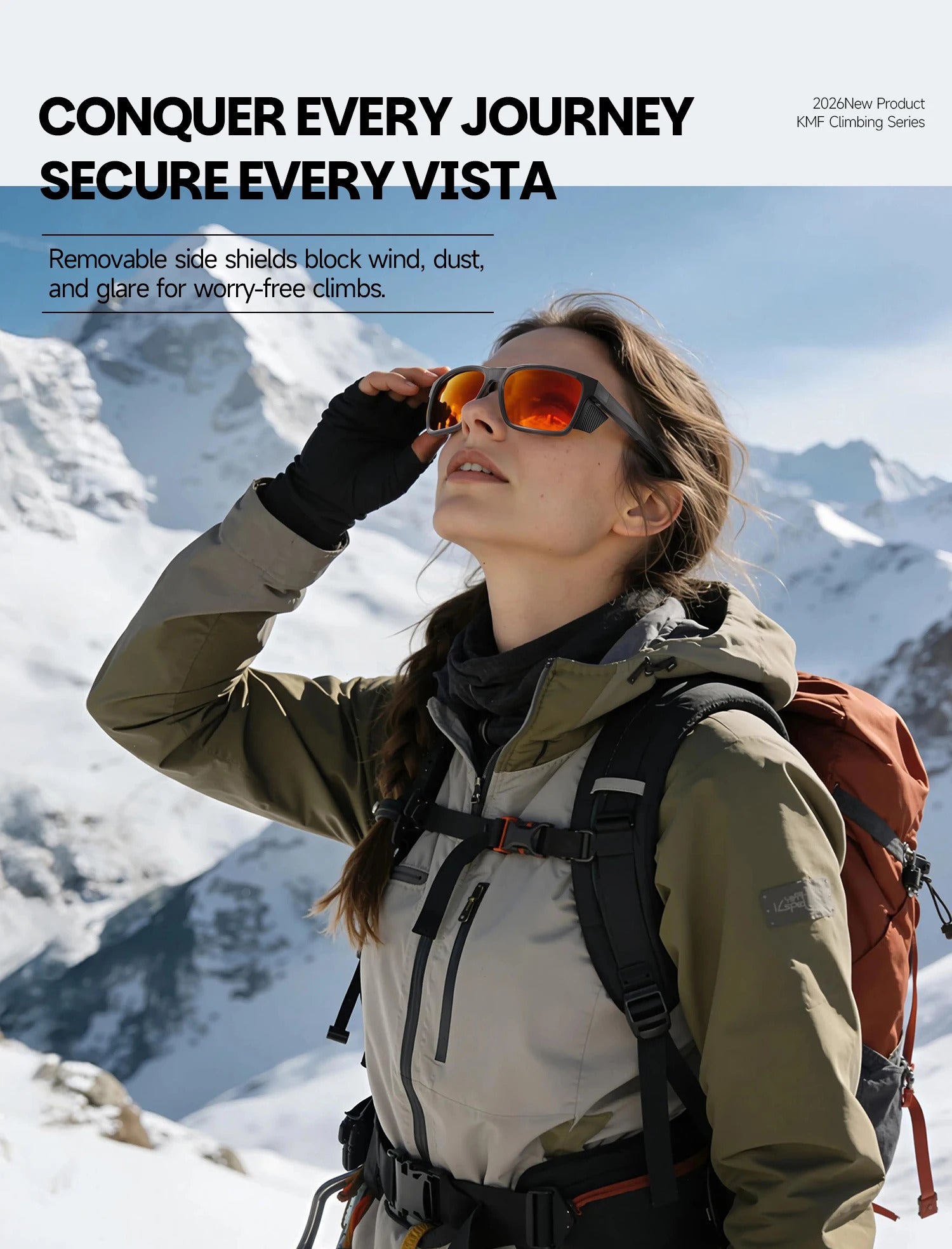 WORLUX KM-Y362F-C3 sports sunglasses with polarized mirrored lens for cycling and hiking - image 12