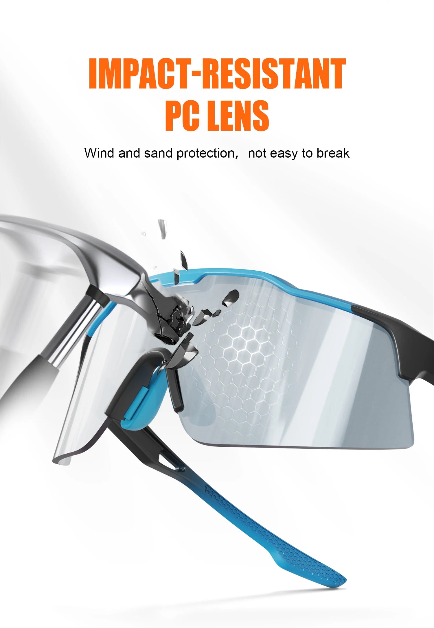 WORLUX KN11-19-C6 sports sunglasses with polarized mirrored lens for cycling and running - image 19