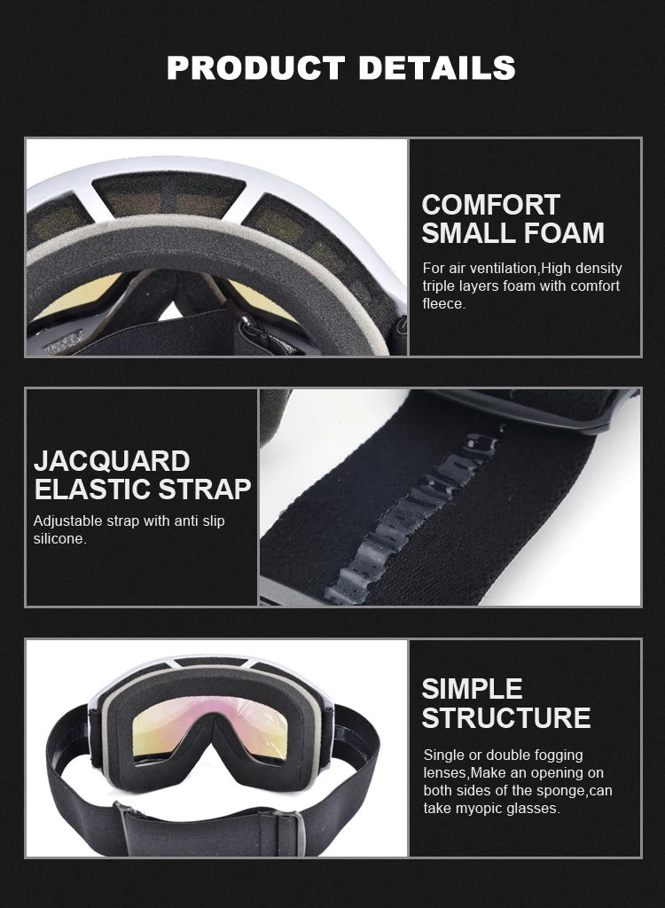 WORLUX ski goggles with anti-fog UV400 lens for snowboarding - image 15