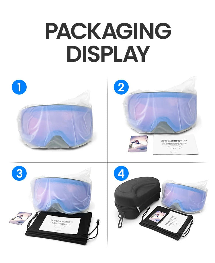 WORLUX OTG ski goggles with OTG fit, youth fit for snowboarding - image 5