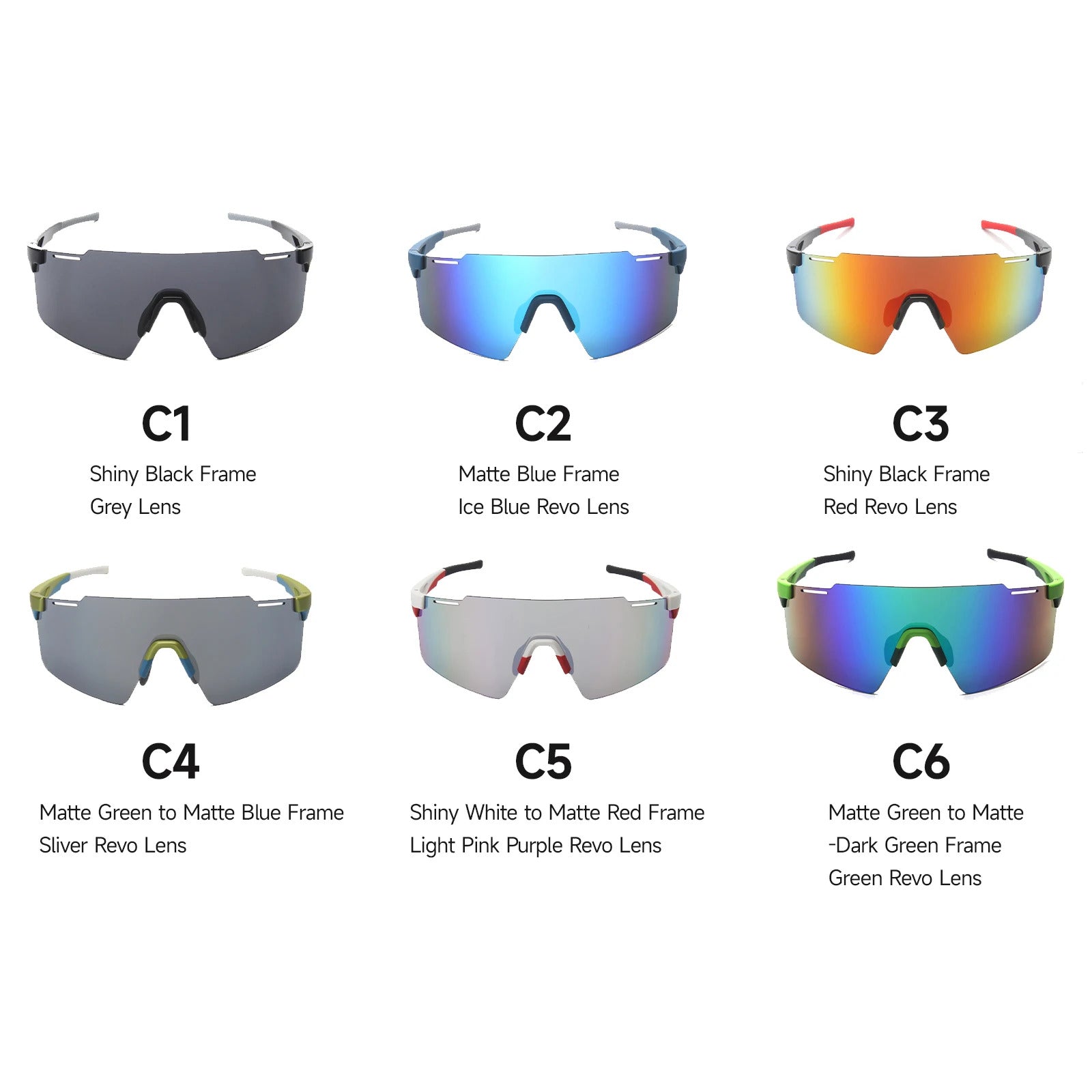 WORLUX KC03-06-C2 sports sunglasses with polarized mirrored lens for cycling and running - image 6