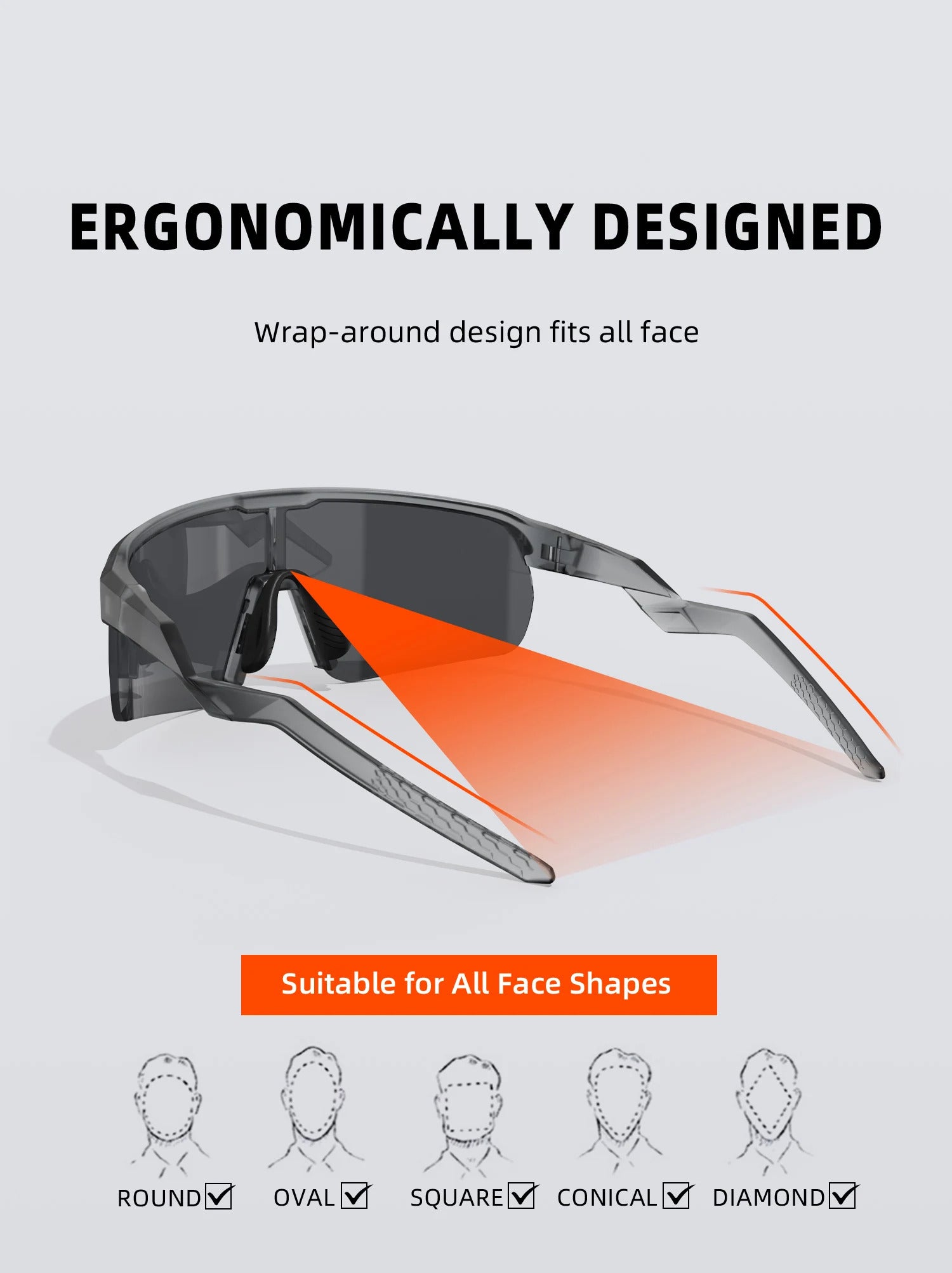 WORLUX KN15-22-C2 sports sunglasses with polarized mirrored lens for cycling and running - image 15