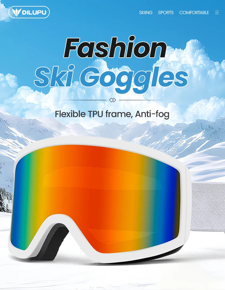 WORLUX UV400 ski goggles with anti-fog UV400 lens for snowboarding - image 20