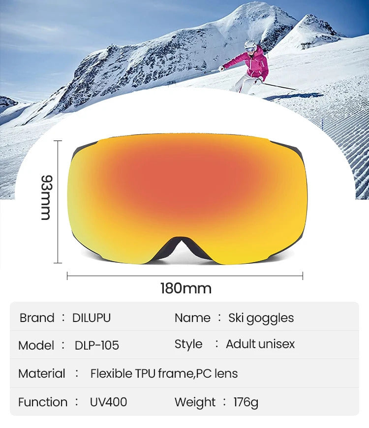 WORLUX ski goggles with magnetic lens for snowboarding - image 12