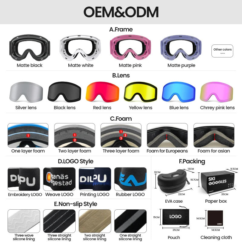 WORLUX ski goggles with magnetic lens, youth fit for snowboarding - image 5