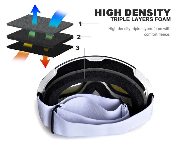 WORLUX ski goggles with anti-fog UV400 lens for snowboarding - image 4