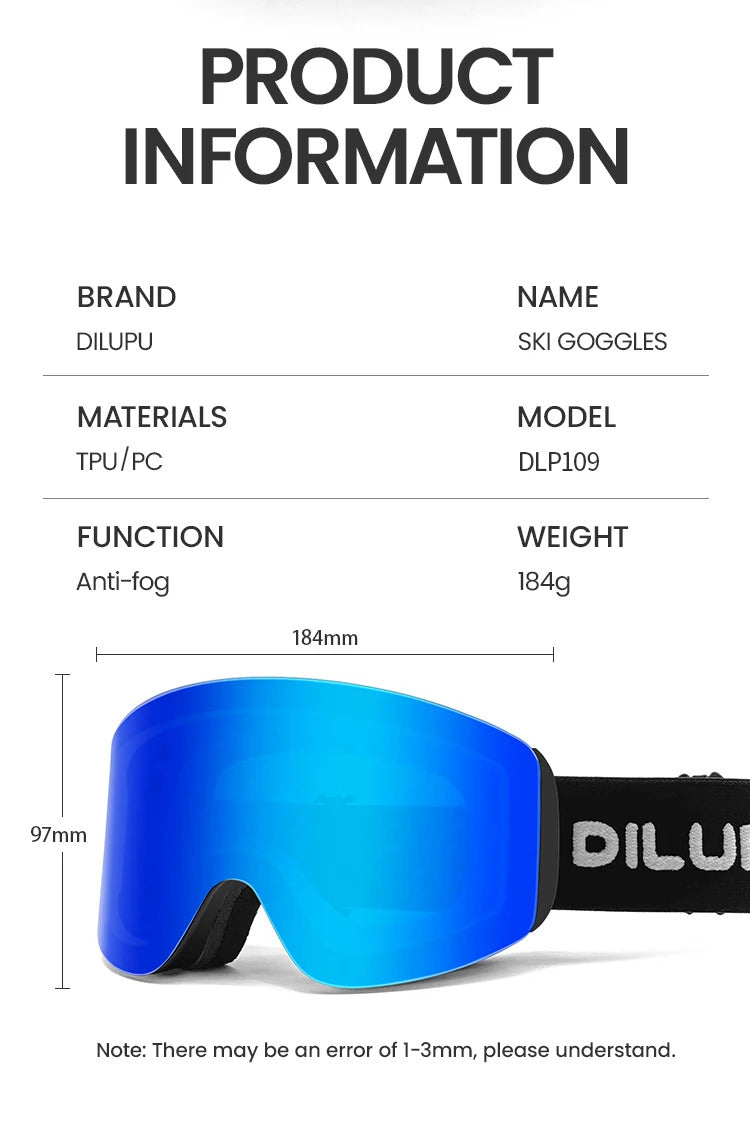 WORLUX ski goggles with magnetic lens, OTG fit for snowboarding - image 29