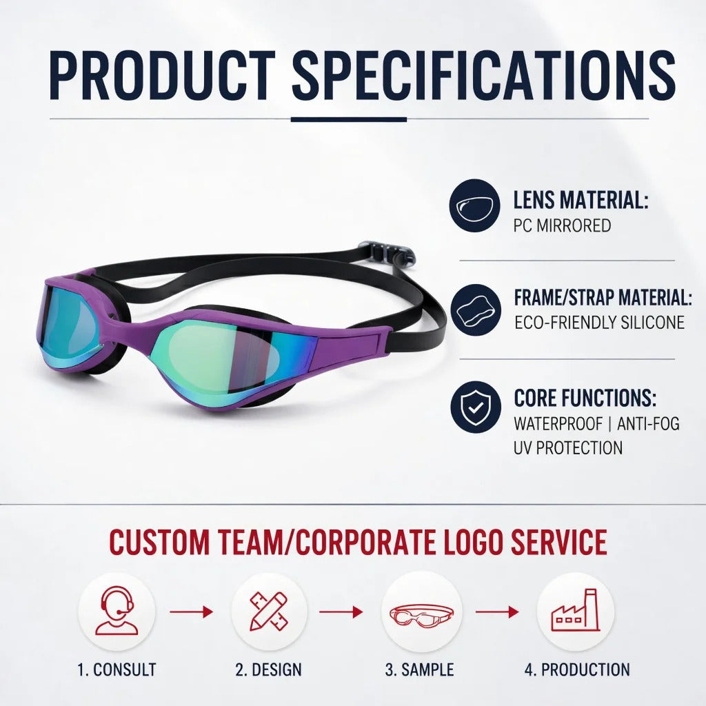 WORLUX anti-fog swim goggles for pool training - image 8