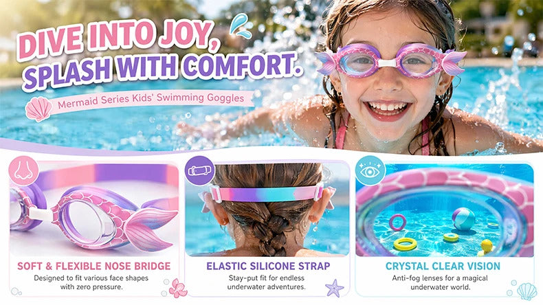 WORLUX kids anti-fog swim goggles for pool training - image 10