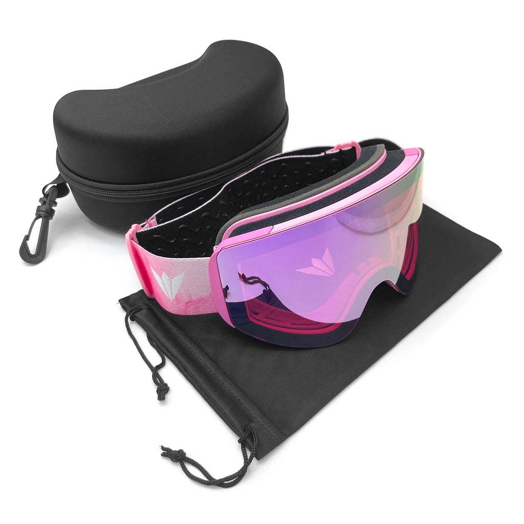WORLUX ski goggles with magnetic lens, youth fit for snowboarding - image 1
