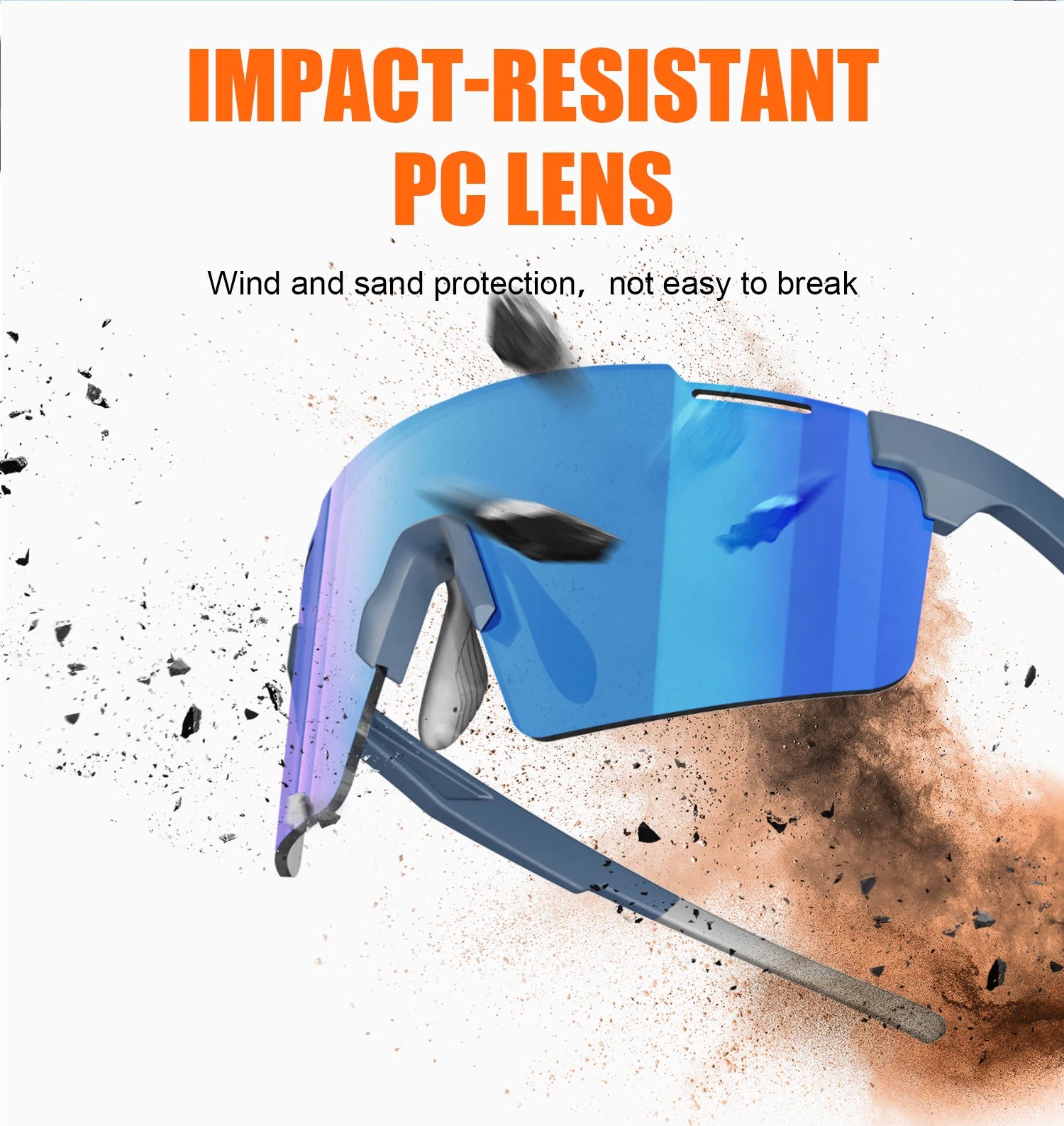 WORLUX KC03-06-C2 sports sunglasses with polarized mirrored lens for cycling and running - image 17