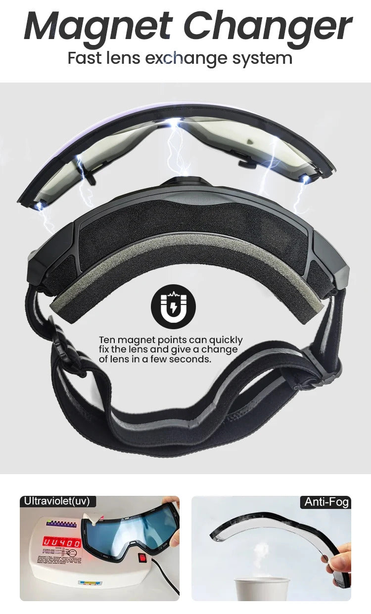 WORLUX ski goggles with magnetic lens for snowboarding - image 16