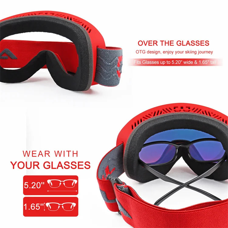 WORLUX ski goggles with anti-fog UV400 lens for snowboarding - image 22