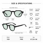 Worlux Sports 1004 retro polygon sunglasses size specifications 145mm TR90 frame