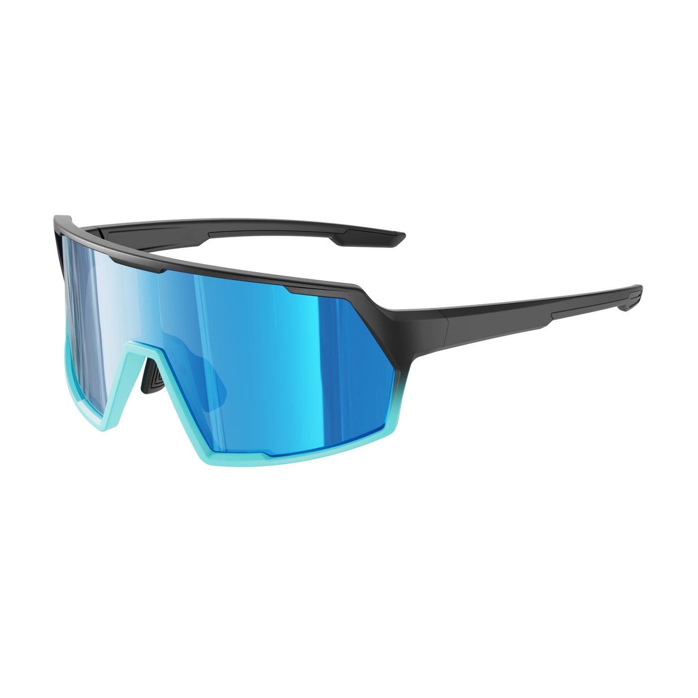 KC08-16K C3 Matte Solid Grass Green to Black Gradient — 45° view