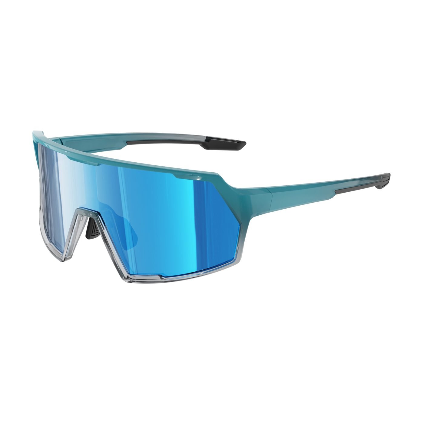 KC08-16K C6 Glossy Transparent Grey to Pink-Blue Gradient — 45° view