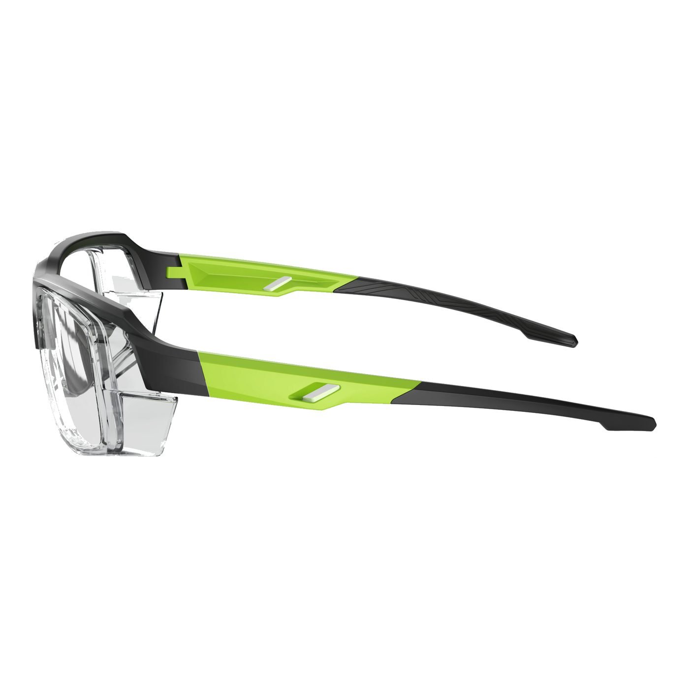 KL06-03 C4 Matte Black / Neon Green accents — rear view