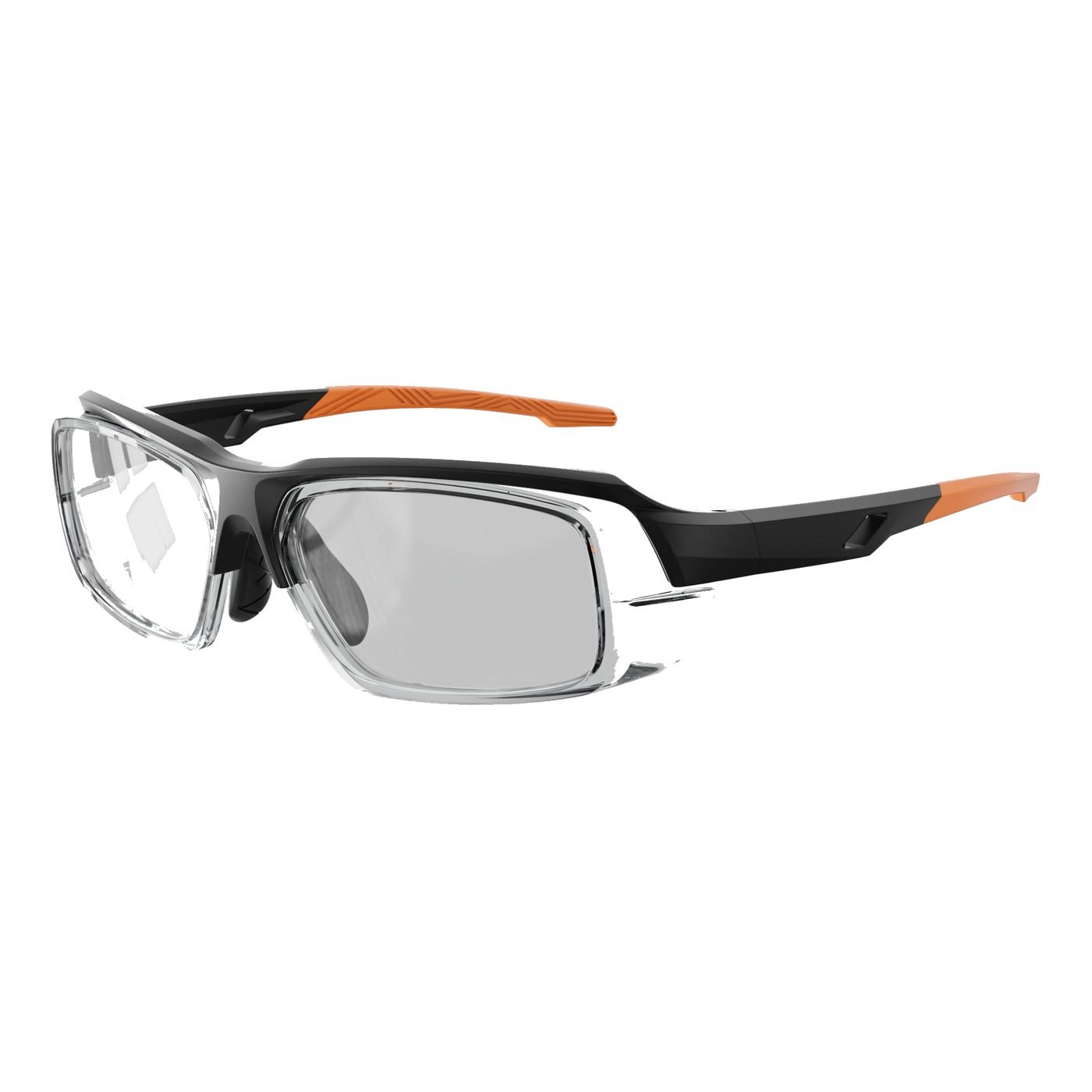 KL06-05 C4 Matte Black / Orange accents — 45° view