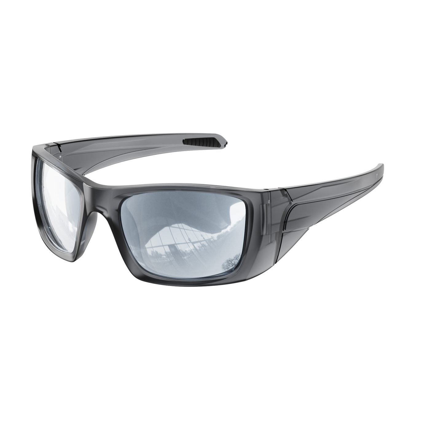 KM-Y216 C4 Matte Transparent Dark Grey — 45° view