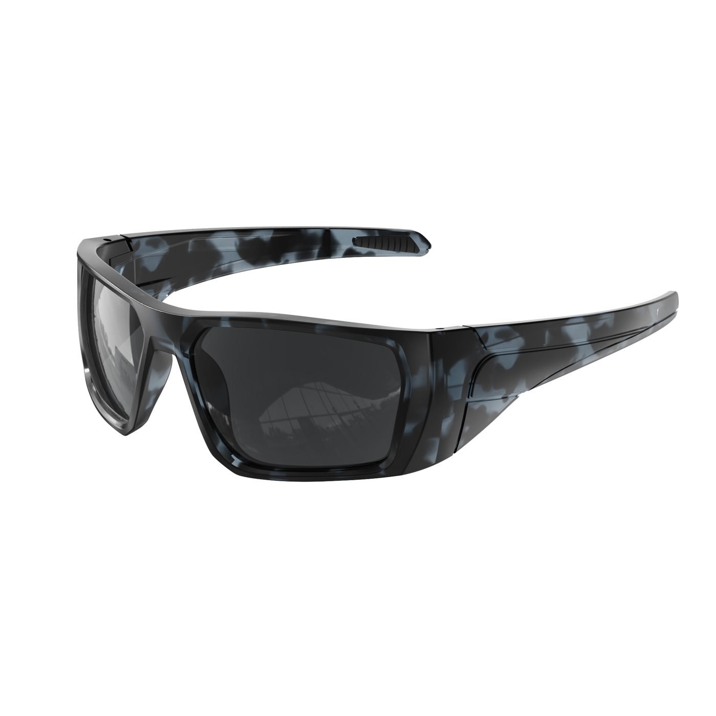 KM-Y261 C2 Matte Transparent Grey Tortoise — 45° view