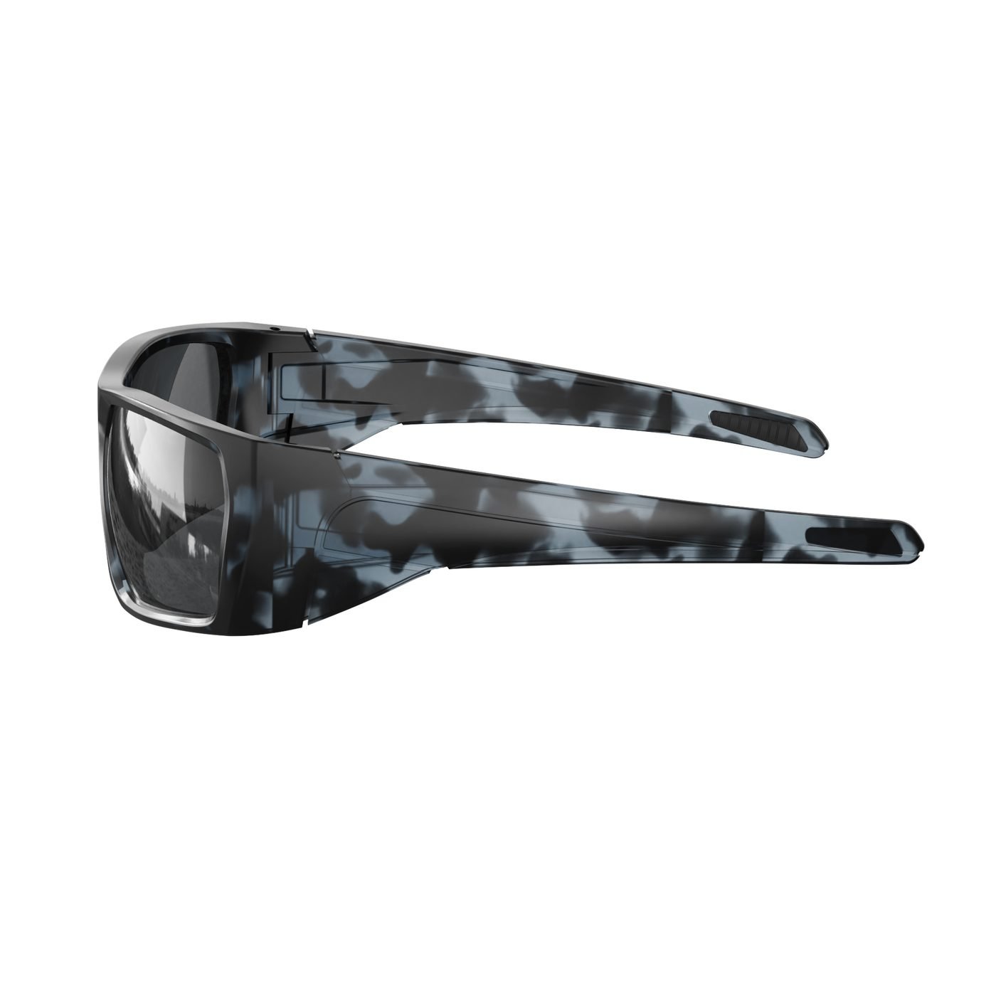 KM-Y261 C2 Matte Transparent Grey Tortoise — rear view