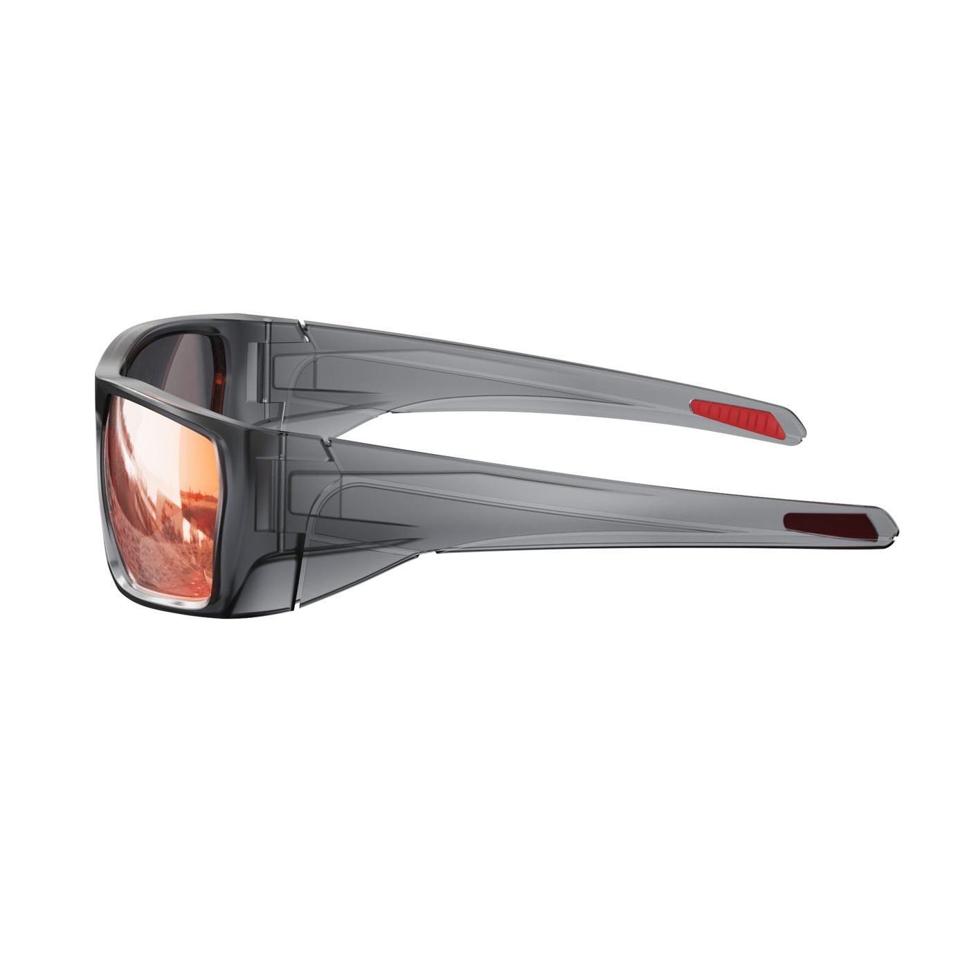 KM-Y261 C4 Glossy Transparent Grey — rear view