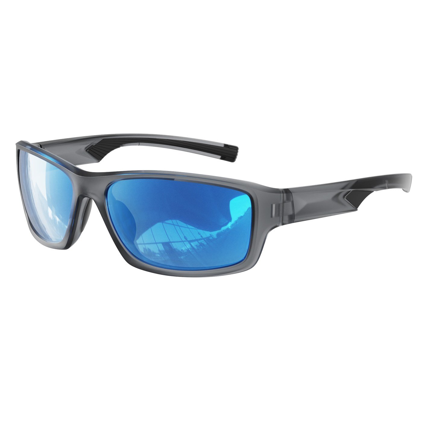 KM-Y329 C4 Matte Transparent Dark Grey — 45° view